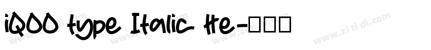 iQOO type Italic He字体转换